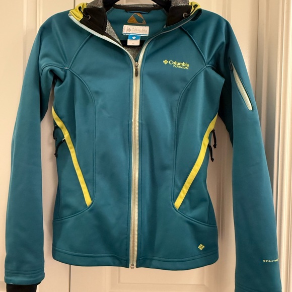 Columbia Titanium Omni-Heat Turquoise and Lime Jacket - Picture 1 of 10